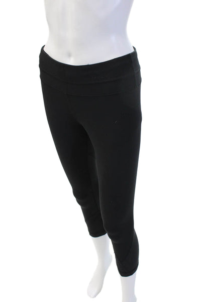 Lululemon Women Cropped Capri Leggings Black Nylon Blend Zip Size 6