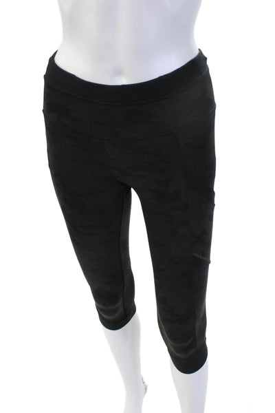 Lululemon Womens Black Camo Cropped Capri Leggings Size 6