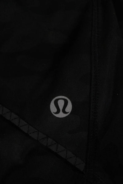 Lululemon Womens Black Camo Cropped Capri Leggings Size 6