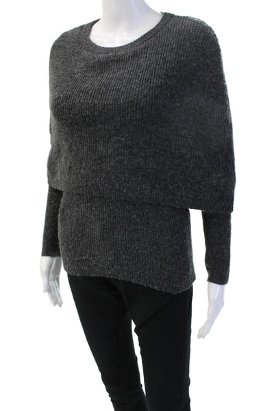 Zara Unisex Dark Gray Crew Neck Pullover Sweater Long Sleeve Size S