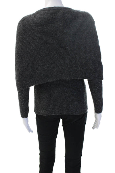 Zara Unisex Dark Gray Crew Neck Pullover Sweater Long Sleeve Size S