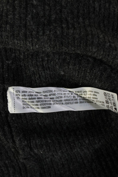 Zara Unisex Dark Gray Crew Neck Pullover Sweater Long Sleeve Size S
