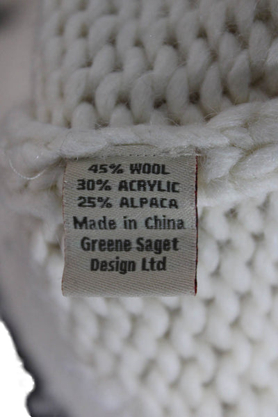 New Scotland Unisex Beige Pullover Sweater Round Neck Long Sleeve Size S