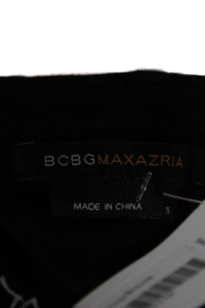 BCBG Max Azria Women Tunic Black V-Neck 3/4 Sleeve 100% Cotton Bohemian Size S
