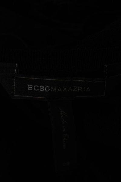 BCBG Max Azria Women Boho Black Round Neck Sweater Polyester Size One Size