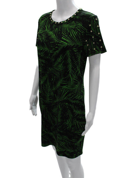Michael Michael Kors Womens Black Short Sleeve Shift T-Shirt Dress Size M