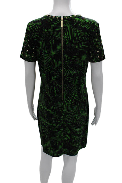 Michael Michael Kors Womens Black Short Sleeve Shift T-Shirt Dress Size M