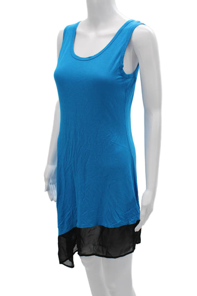 Calvin Klein Women Tank Dress Blue Sleeveless Knee Length Size S