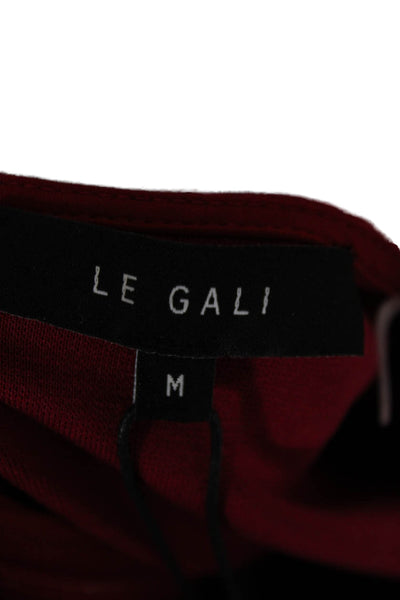 Le Gali Womens Shift Dress Red Long Sleeve Knee Length Size M