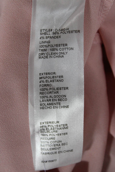 Aqua Womens Fit & Flare Sundress Pink V Neck Knee Length Drawstring Size M