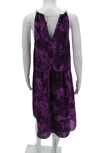 Michael Michael Kors Women Shift Dress Purple Sleeveless Size 4