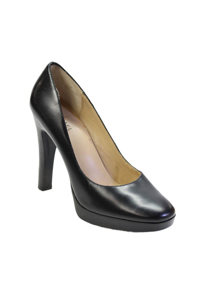 Michael Michael Kors Womens Leather Low Platform Pumps Black Size 7.5 Medium