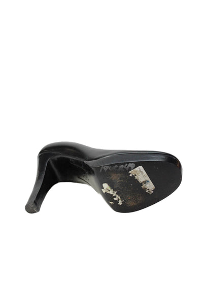 Michael Michael Kors Womens Leather Low Platform Pumps Black Size 7.5 Medium