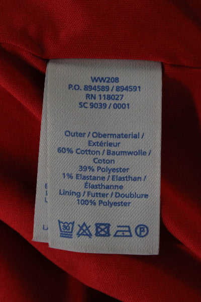 Boden Women Sheath Dress Red Round Neck Short Sleeve Size 6