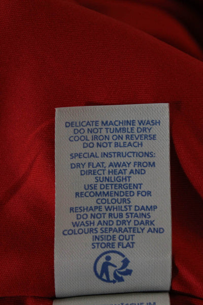 Boden Women Sheath Dress Red Round Neck Short Sleeve Size 6