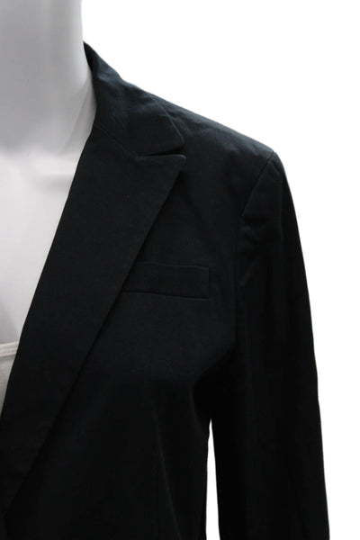Club Monaco Womens Classic Black Collared Button Blazer Long Sleeve Size 10