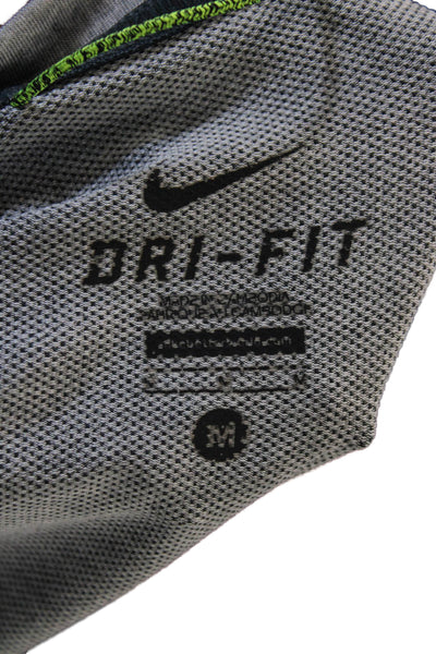 Nike Mens T-Shirt Gray V-Neck Short Sleeve 96% Polyester 4% Elastane Size M