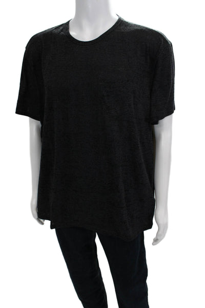 John Varvatos Star USA Mens Black Crew Neck Short Sleeve Tee Size 2XL