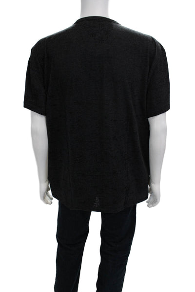 John Varvatos Star USA Mens Black Crew Neck Short Sleeve Tee Size 2XL