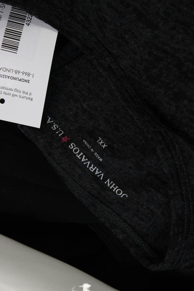 John Varvatos Star USA Mens Black Crew Neck Short Sleeve Tee Size 2XL