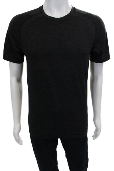 Lululemon Mens Black Short Sleeve T-Shirt Nylon Blend Crew Neck Size S