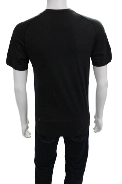 Lululemon Mens Black Short Sleeve T-Shirt Nylon Blend Crew Neck Size S
