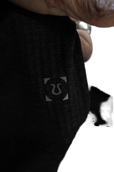 Lululemon Mens Black Short Sleeve T-Shirt Nylon Blend Crew Neck Size S