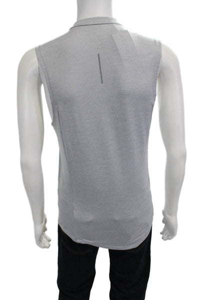 Nike Mens Sleeveless T-Shirt Gray 100% Polyester Crew Neck Sports Size S