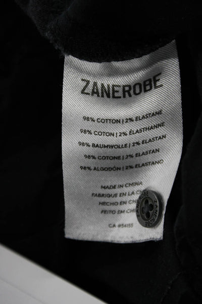 ZANEROBE Mens Jogger Pants Black Button Cotton Size 34