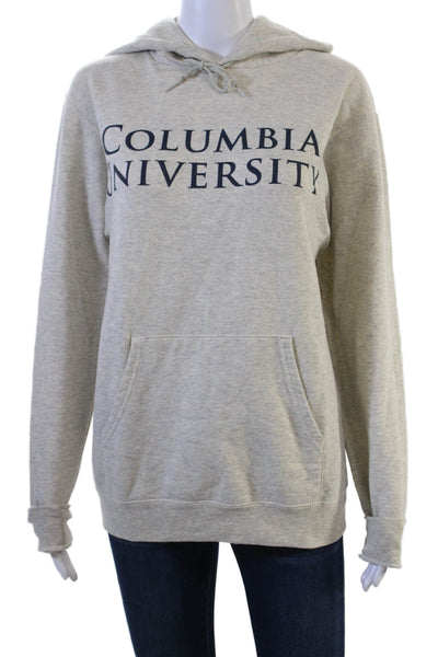 Champion Unisex Pullover Hoodies Gray Graphic Long Sleeve Size S