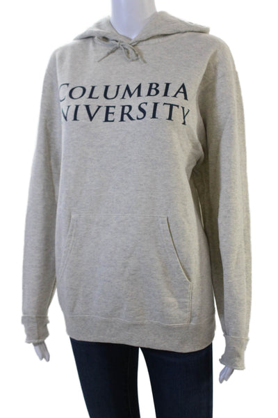 Champion Unisex Pullover Hoodies Gray Graphic Long Sleeve Size S