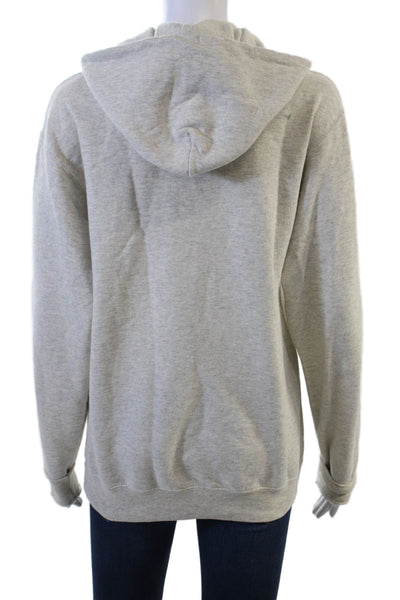 Champion Unisex Pullover Hoodies Gray Graphic Long Sleeve Size S