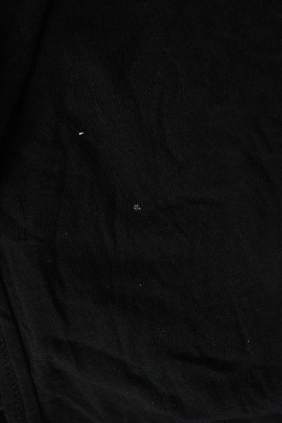 ALALA Women Cropped Black T-Shirt Round Neck Short Sleeve Pima Blend Size XS
