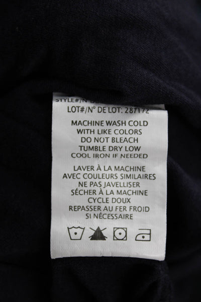 Theory Women Basic Black V-Neck Short Sleeve T-Shirt Cotton Viscose Size S