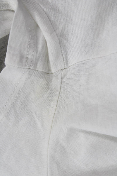 Theory Women Basic Jersey T-Shirt White Pima Cotton Short Sleeve Size S