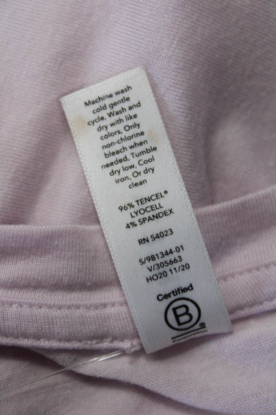 Athleta Womens Pink V-Neck Tunic T-Shirt Short Sleeve Modal Size XS