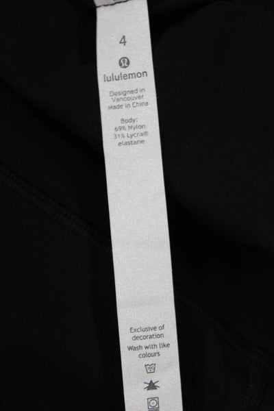 Lululemon Womens Capri Leggings Black 69% Nylon 31% Lycra Size 4