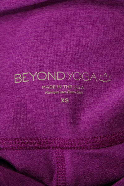 Beyond Yoga Womens Purple Ankle Leggings Polyester Spandex Size XS