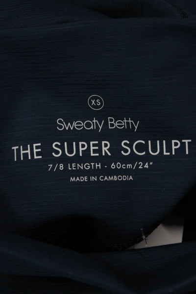 Sweaty Betty Womens Ankle Leggings Dark Blue Polyester Solid Fall Size XS