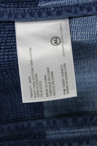 Adriano Goldschmied Women Blue Striped Cotton Blazer Long Sleeve Fall Size XS