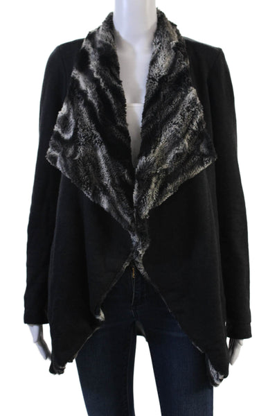 Drew Womens Black Coatigan Long Sleeve Solid Size XS
