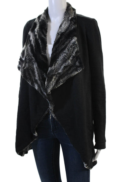 Drew Womens Black Coatigan Long Sleeve Solid Size XS