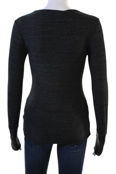 Bailey 44 Womens Basic Long Sleeve Black Round Neck Top Size XS