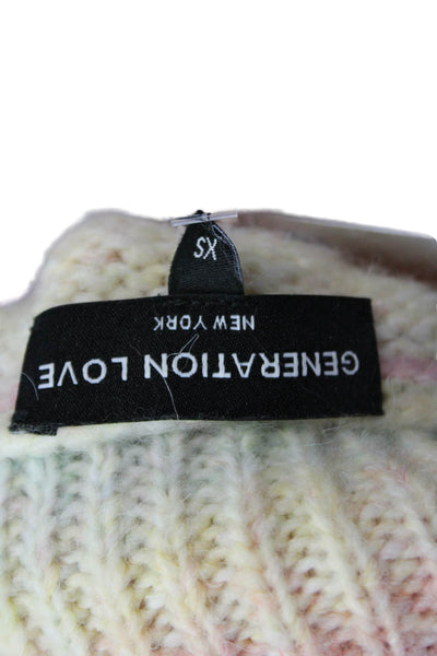 Generation Love Unisex Pullover Sweater Multi Color Turtleneck Size XS