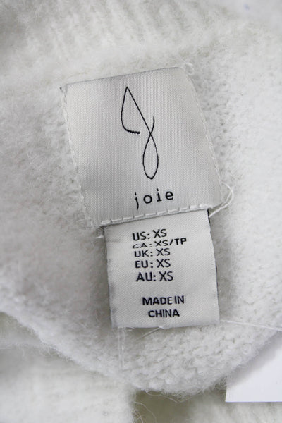 Joie Women White Wool Cashmere Pullover Sweater Crew Neck Long Sleeve Size XS