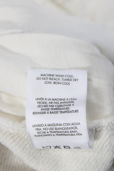We Wore What Unisex Jogger Sweatpants White Cotton Size S