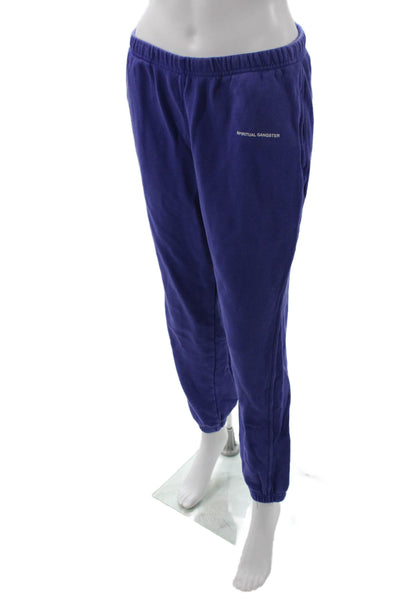 Spiritual Gangster Womens Jogger Sweatpants Purple Cotton Size M
