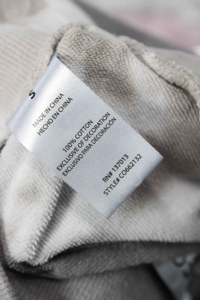 Wildfox Women Striped Gray Cotton Jogger Sweatpants Drawstring Size S