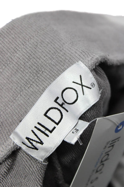 Wildfox Women Striped Gray Cotton Jogger Sweatpants Drawstring Size S