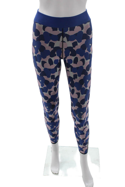 Ultracor Women Ankle Leggings Blue Geometric Zip Size M
